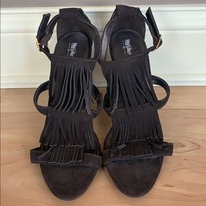 Dark brown Massimo suede heels